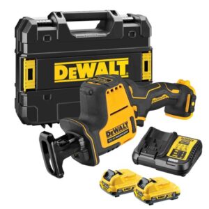 DeWALT Akku Kompakt-Säbelsäge DCS312D2-QW 12V inkl. 2x 2Ah, Schnelladegerät, TSTAK-Box II