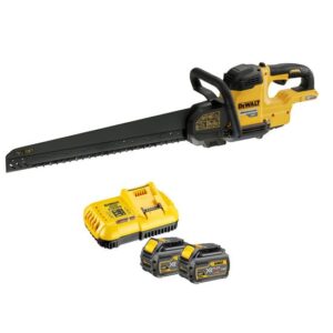 DeWALT Akku-Spezialsäge Alligator DCS397-XJ FlexVolt 54 V 430 mm, 2 Akkus 5 Ah, Ladegerät, Spezialsägeblatt-Satz SET mit BG-Bau Förderung