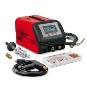 TELWIN Digital Car Spotter 5500 Punktschweißgerät 400V Ausbeulgerät für KFZ Karosseriearbeiten, Set inkl. Studder Ready Box, Extraktor, Studder Pistole und Zubehör
