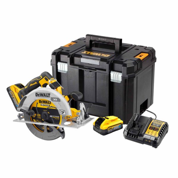 DeWALT Akku-Handkreissäge DCS573H2T-QW 18V 5Ah, Ø190mm Sägeblatt, Akku-Kreissäge inkl. Powerstack-Akku – Bild 2