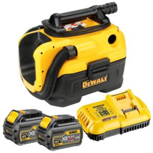 DeWALT Akku-Sauger DCV584LT2-QW - Nasssauger / Trockensauger / Staubsauger Set inklusive 2x Li-Ion Akkus 54V, Ladegerät und weiteres Zubehör