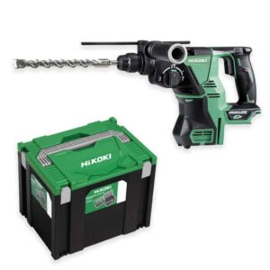 HiKOKI Akku Bohr- & Meißelhammer SDS-plus DH36DPAW2Z 36 V Multi Volt, Zusatzhandgriff, Bohrtiefenanschlag, HSC IV Box