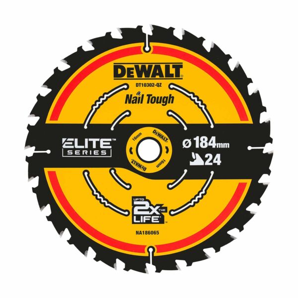 DeWALT Kreissägeblatt ELITEseries 184x16mm 24/40WZ, Handkreissägeblatt für Holz, Universalschnitte – Bild 2