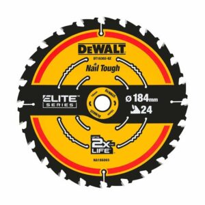 DeWALT Kreissägeblatt ELITEseries 184x16mm 24/40WZ, Handkreissägeblatt für Holz, Universalschnitte
