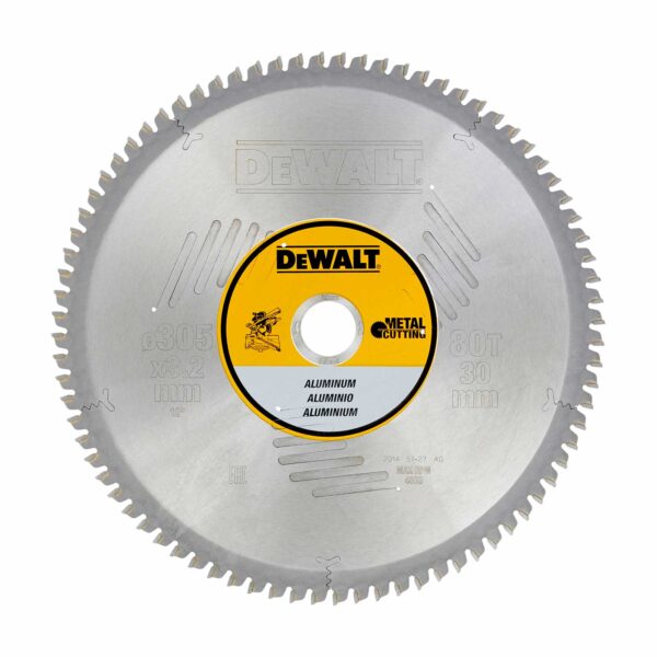 DeWalt Metall-Kreissägeblatt DT1916-QZ Sägeblatt für Aluminium, Extrem widerstandsfähig, 305/30mm, 80TFZ – Bild 2