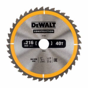 DeWALT Stationär-Kreissägeblatt DT1953-QZ 40WZ 216x30 - feine Schnitte und Querschnitte, für Hartholz, Sperrholz, Laminat