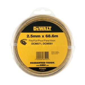DeWALT Trimmer-Faden DT20652-QZ 68,6 m / Ø 2,5 mm für DCM561 Rasentrimmer - Zubehör - Ersatzteil - Aerodynamisches Profil für hohe Laufruhe