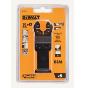 DeWALT 5er Pack Sägeblatt DT20724-QZ Multi-Tool Zubehör - Hartholz, Kunststoff, Gips