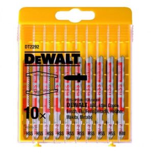DeWALT HSS Stichsägeblätter, Sägeblatt, Metallsägeblatt DT2292-QZ Set 10-teilig