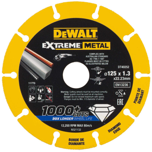 DeWALT EXTREME Diamanttrennscheibe 115 - 355 mm für Trennschleifer, Winkelschleifer, 1000 Schnitte ohne Scheibenwechsel – Bild 2