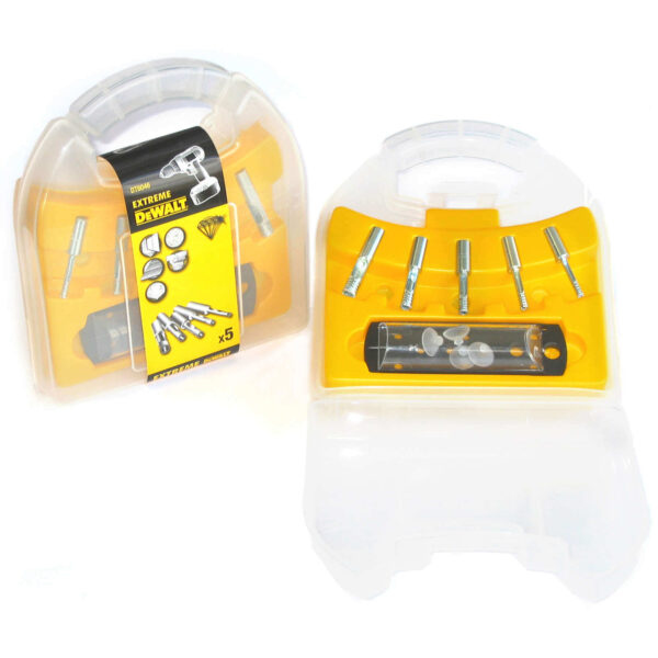 DeWalt Fliesenbohrer-Set DT6046, Dosenbohrer, Lochbohrer, Trockenbohrer 6-teilig mit Diamantbeschichtung – Bild 2