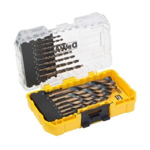 DeWALT Metallbohrer-Set DT70729-QZ HSS-G Bohrer, Schraub-Bohr-Werkzeug, komplett geschliffener Metallbohrer - 23-teilig