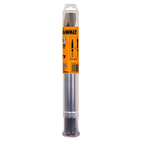 DeWALT Meißel-Set DT9000-QZ 2-tlg. SDS-max. - mit besonderer Schmiede-Technologie, sehr langlebig - inkl. Kunststoffbox, Spitz-, Flachmeißel – Bild 2