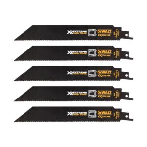 DeWALT Säbelsägeblatt-Set DT9955 5-teilig - Sägeblätter Holz oder Metall, Zubehör für Säbelsäge DCS388 FLEXVOLT XR