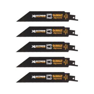 DeWALT Säbelsägeblatt-Set DT9955 5-teilig - Sägeblätter Holz oder Metall, Zubehör für Säbelsäge DCS388 FLEXVOLT XR