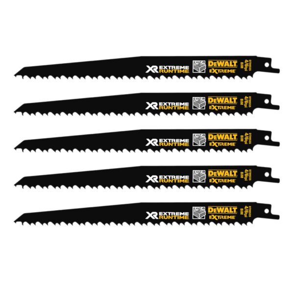 DeWALT Säbelsägeblatt-Set DT9955 5-teilig - Sägeblätter Holz oder Metall, Zubehör für Säbelsäge DCS388 FLEXVOLT XR – Bild 2