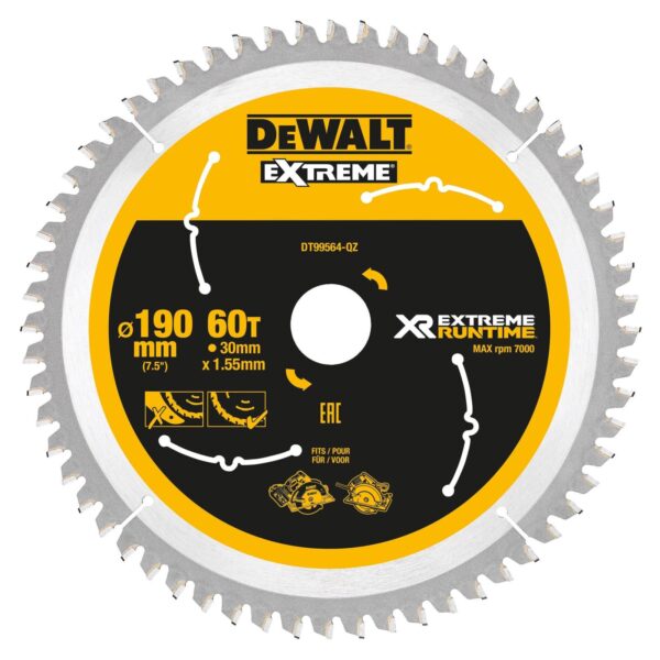 DeWALT Akku-Handkreissägeblatt DT9956 XR - Sägeblatt für FlexVolt DCS575 und DCS576 – Bild 2