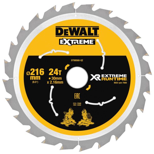 DeWALT Akku-Tischkreissägeblatt DT995 Extreme Runtime XR - Sägeblatt für FlexVolt DCS7485 – Bild 2