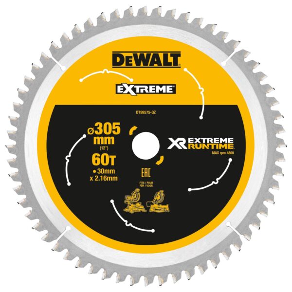 DeWALT Kreissägeblatt DT9957 - Holz Sägeblatt 305x30 mm für Paneelsäge DHS780 - div. Ausführungen – Bild 2