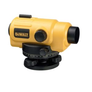 DeWALT Halbautomatik-Nivelliergerät DW096PK-XJ inkl. Alu-Messlatte auf  2,44 m ausziehbar, Aluminium-Stativ, Lot, Transportkoffer