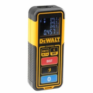 DeWALT Laserdistanzmesser DW099S-XJ 30m - Robuster Laser-Distanzmesser mit teil-gummiertem Gehäuse, koppeln mit DeWalt Tool Connect App
