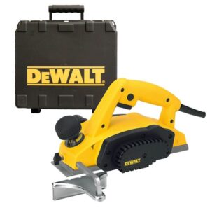 DeWALT Elektro-Hobel DW680K-QS 230 Volt 600 Watt - Set inklusive Wendemesser, Parallelanschlag, Absaugadapter und Transport-Koffer