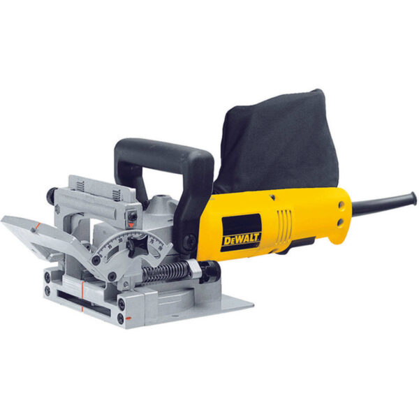 DeWALT Flachdübelfräse DW682K-QS 600 Watt inkl. 4 mm HM-Nutfräser + Spänefangsack + Montagewerkzeug + Absaugadapter + Transportkoffer – Bild 2