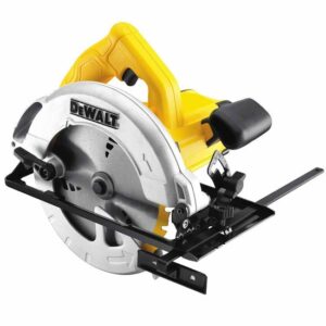 DeWALT Handkreissäge DWE550-QS 1200 W inkl. 24 Zahn HM-Sägeblatt, Parallelanschlag, Schutzhauben-Aufsatz für die Staubabsaugung