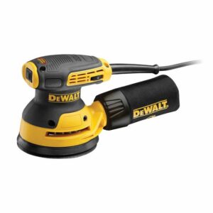 DeWalt Exzenterschleifer DWE6423-QS 125 mm, 280 W - inkl. Staubfangbehälter + Klettfix-System für den schnellen Schleifpapierwechsel