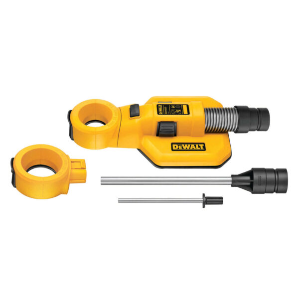 DeWALT Absaugung DWH050, Staubschutz- Für alle SDS-Max Bohr- und Kombihammer, tauschbare Absaugringe, flexibler Saugschlauch – Bild 2