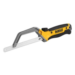 DeWALT Mini-Bügelsäge 300mm, mit verstellbarer Blattlänge 10 und 12 Zoll, kleine Metallsäge, inkl. 12 Zoll Blatt