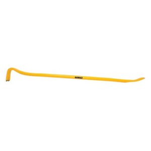 DeWALT Brecheisen und Nageleisen 910 mm, Hebeleisen, Nagelklaue aus Karbonstahl, Nagelklaue, 90°-Biegung, Abgeflachter Nut- und Nagelkopf