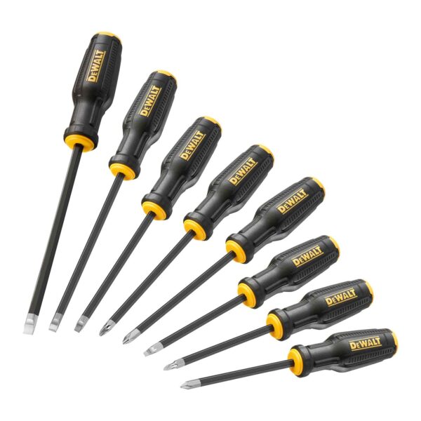 DeWALT MAXFIT Schraubendreher-Set DWHT65102-0, Schlitz, PH, PZ, mit feststehender Klinge, Griff aus Bi-Material 8-teilig – Bild 2