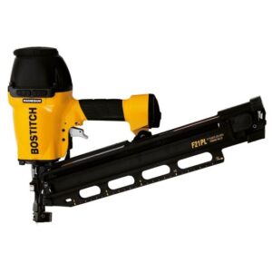 BOSTITCH F21PL-E Streifennagler - Anker-Nagler MCN 38 - 65 mm / RH 45 - 90 mm, Druckluft-Nagler pneumatisch für Rundkopf-Nägel, SET inklusive Koffer