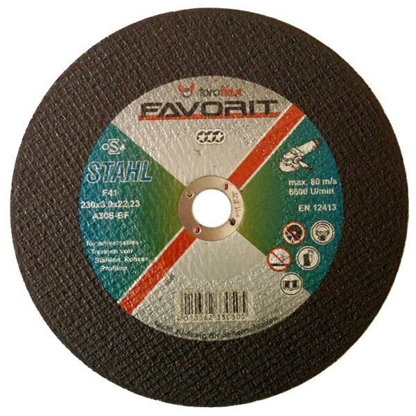 Toroflex FAVORIT Trennscheibe Universal Stahl - F41 gerade - 230 x 3,0 x 22,23 mm – Bild 2
