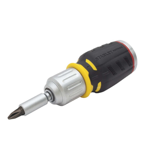 Stanley FATMAX® Bit-Schraubendreher FMHT0-62688 - kurze ergonomische Ausführung mit Ratsche und 6 Bits - 5 mm, 6.5 mm, PH1, PH2, PZ1, PZ2 – Bild 2