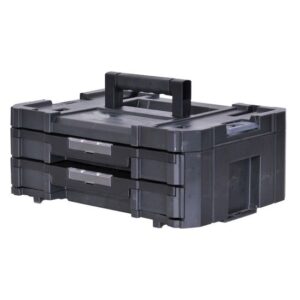 STANLEY FatMax FMST1-71969 TSTAK IV Werkzeugkoffer, Werkzeugbox mit 2 Schubladen und 8 Liter Volumen
