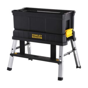 STANLEY FATMAX Werkzeugbox mit Tritt FMST81083-1, Werkzeugkiste mit 30kg Volumen, Werkzeugaufbewahrung