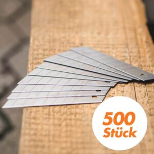 FRONTTOOL Abbrechklingen 18mm 500 Stück - Ersatzklingen für Cuttermesser, Cutter