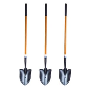3 Stück FRONTTOOL Spatenschaufel 2in1 SET - Amerikanische Form Schaufel und Spaten in einem, die perfekte Kombination von 2 Werkzeugen