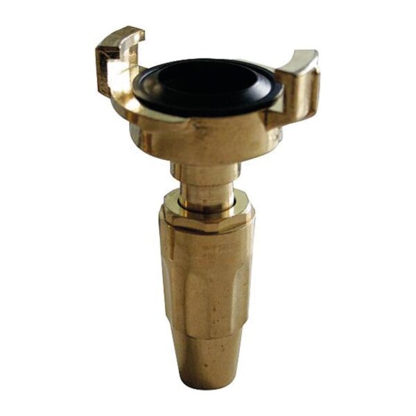 GEKA Schlauchspritze Messing - 1/2 + 3/4 Zoll - stufenlose Wasser-Regulierung - Sprüh- bis Vollstrahl – Bild 2