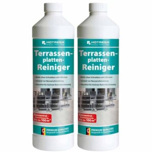 HOTREGA Terrassenplatten Reiniger Konzentrat 1 Liter - Reinigung für Terrasse und Balkon - Schutz vor Neuverschmutzung