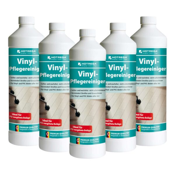 HOTREGA PU-Reiniger - Vinyl Pflegereiniger 1 Liter - PUR-Reiniger, Designbelag, Gummi-, Kautschuk-, Polyolefinböden – Bild 2