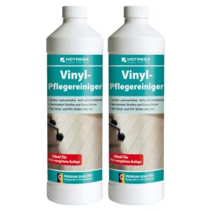 HOTREGA PU-Reiniger - Vinyl Pflegereiniger 1 Liter - PUR-Reiniger, Designbelag, Gummi-, Kautschuk-, Polyolefinböden
