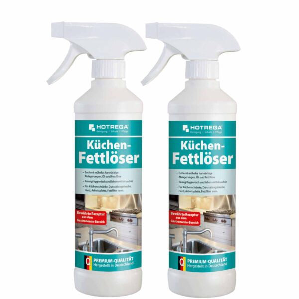 HOTREGA Küchen Fettlöser 500ml - Fettreiniger, Küchenreiniger, Fettentferner, Arbeitsplattenreinger, Herdreiniger – Bild 2