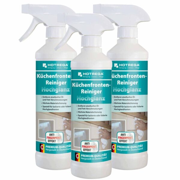 HOTREGA Küchenfronten-Reiniger Hochglanz 500ml - Küchenreinigung, Küchenreiniger, Intensivreiniger, Frontenreiniger – Bild 2