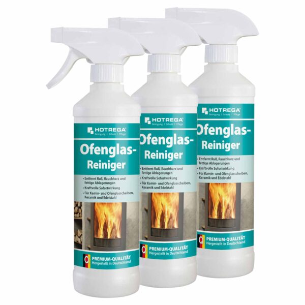 HOTREGA Ofenglas-Reiniger 500 ml, Kaminscheibenreiniger, Kaminreiniger, Glasreiniger – Bild 2