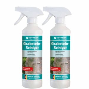 HOTREGA Grabstein Reiniger 500 ml - Grabreiniger, Steinreiniger, Natursteinreiniger, Grünbelagentferner, Marmorreiniger
