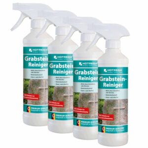 HOTREGA Grabstein Reiniger 500 ml - Grabreiniger, Steinreiniger, Natursteinreiniger, Grünbelagentferner, Marmorreiniger