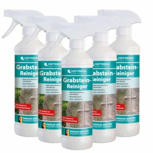 HOTREGA Grabstein Reiniger 500 ml - Grabreiniger, Steinreiniger, Natursteinreiniger, Grünbelagentferner, Marmorreiniger